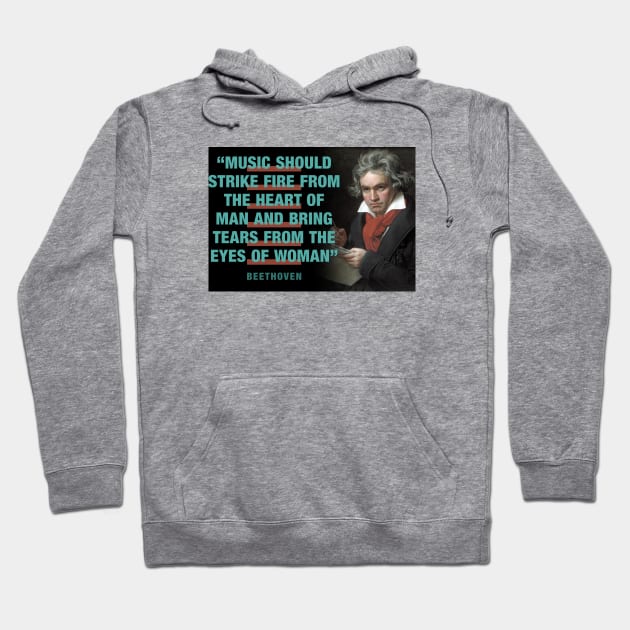 Beethoven Quotes Hoodie by PLAYDIGITAL2020